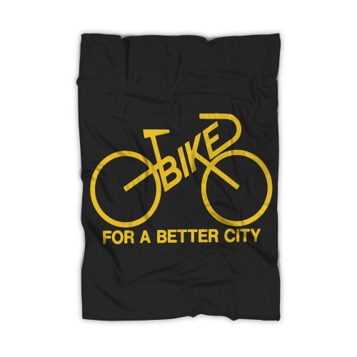 Bike For A Better City Yellow Logo Collection Vintage Logo 1970 Bike Lobby New York City Blanket