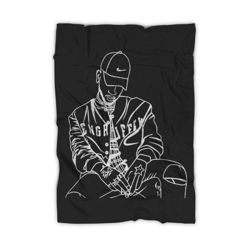 Bryson Tiller Drawing Tile Fan Art Blanket