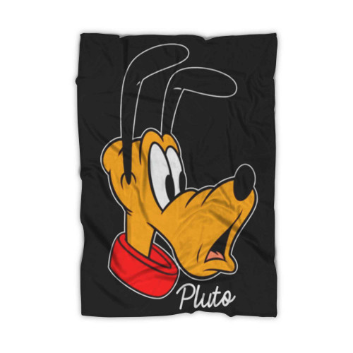 Disney Mickey And Friends Pluto Big Face Long Blanket
