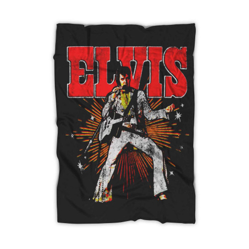 Elvis Presley Official Retro Rock Music Blanket