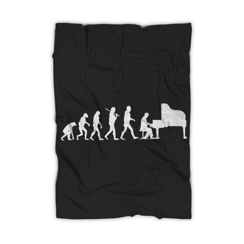 Evolution Of A Piano Player Pianist Evolution Of Human Mankind Funny Science Blanket