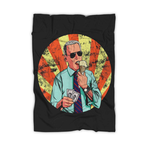 Funny Biden Ice Cream Blanket