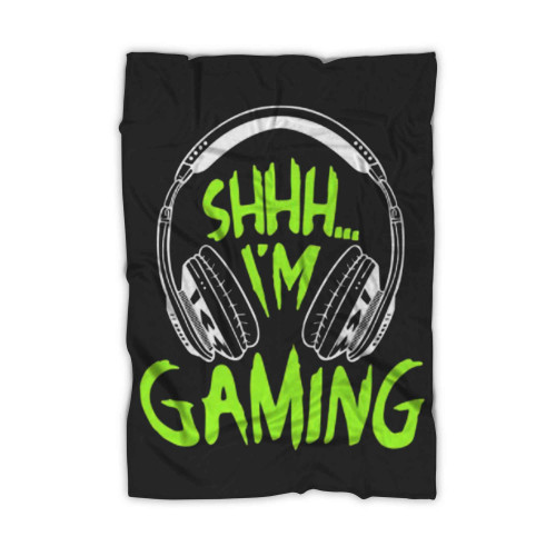 Gamer Shhh I M Gaming Funny Slogan Among Us Game Birthday Christmas Party Boys Blanket