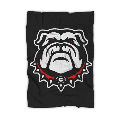 Georgia Bulldog Head Blanket