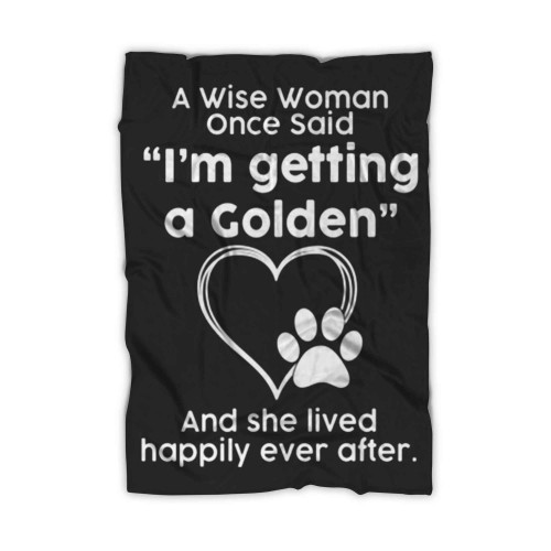 Golden Crazy Dog Mom Blanket