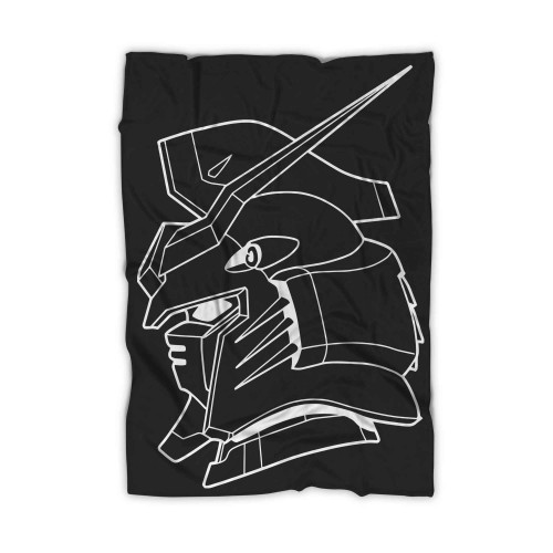 Gundam Deathscythe Profile Outline Blanket