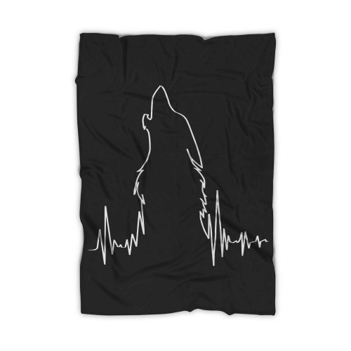 Howling Wolf Heartbeat Spirit Blanket