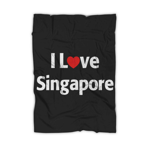 I Love Singapore Blanket