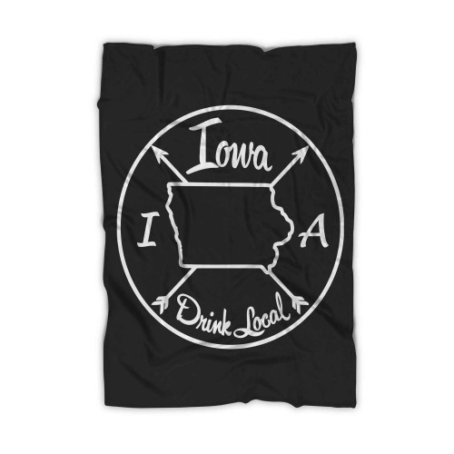 Iowa Drink Local Ia Blanket