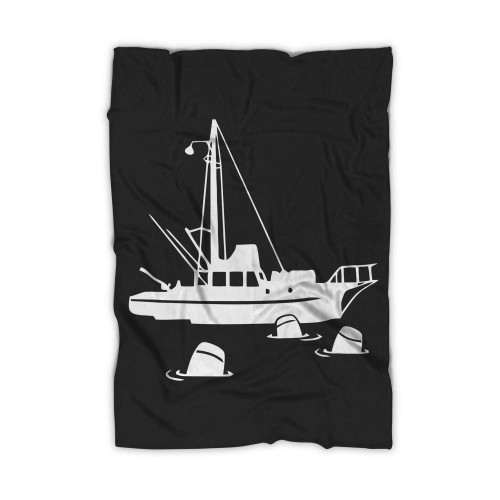 Jaws Orca With Barrels Blanket