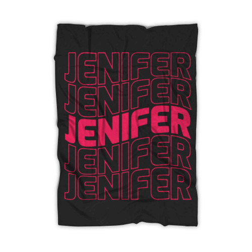 Jenifer - Wave Typography Style Blanket