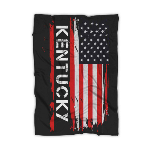 Kentucky Usa Flag Blanket