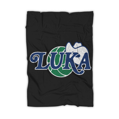 Luka Doncic Fans Dallas Basketball Mavs Mavericks 2019 2020 Retro Logo Inspired Blanket