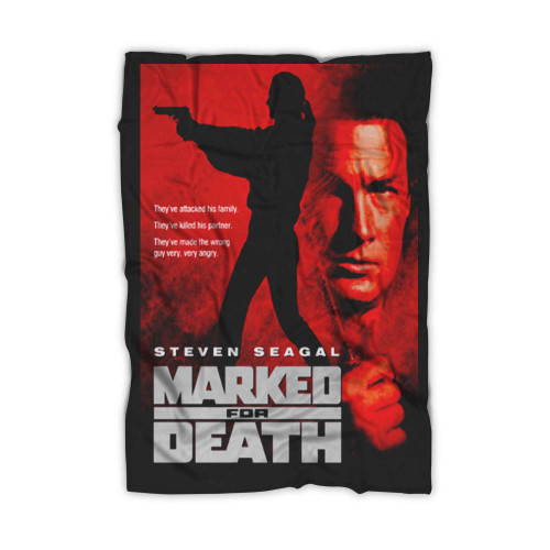 Marked For Death Action Movie Retro Blanket