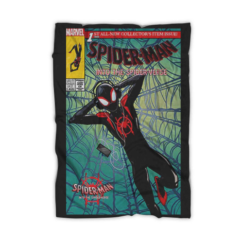 Marvel Spiderman Into The Spider Verse Comic Cover Blanket