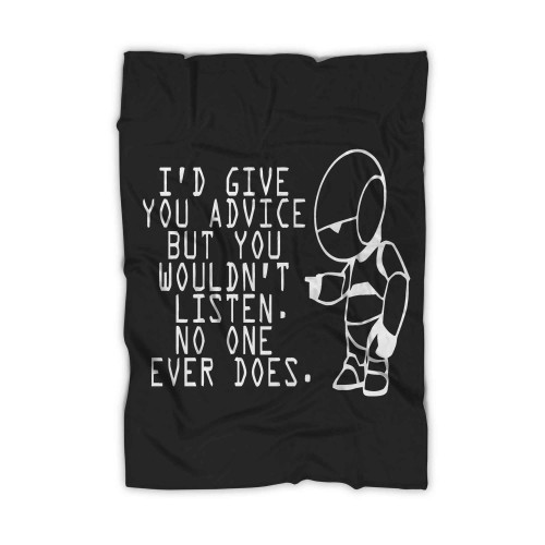 Marvin Advice The Hitchhikers Guide To The Galaxy Blanket