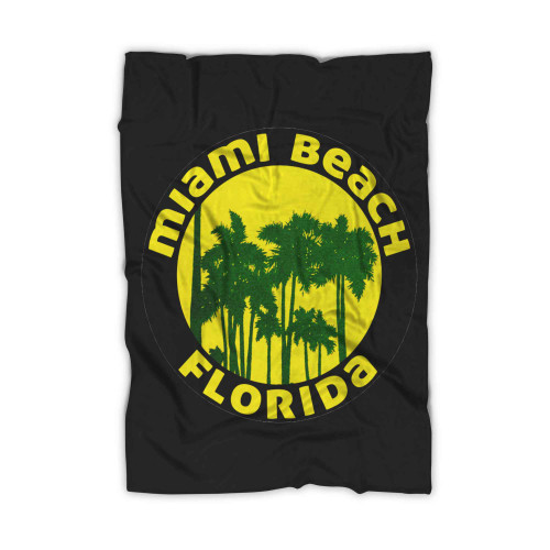 Miami Beach Florida Keys Beach Ocean Travel Blanket