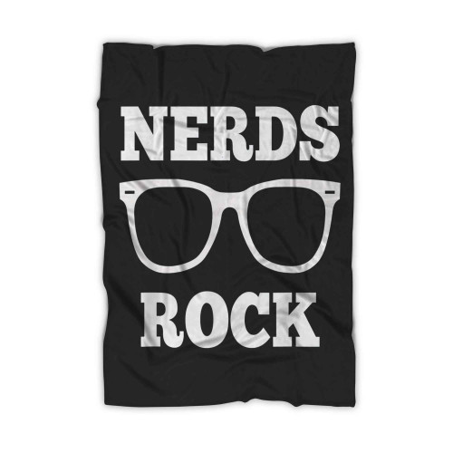 Nerds Rock Gamer Fun Cute Nerd Boy Girl Blanket