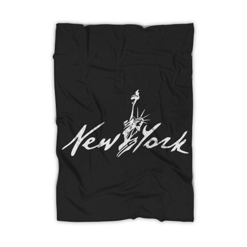 New York Nyc City Statue Of Liberty Manhattan Brooklyn Blanket