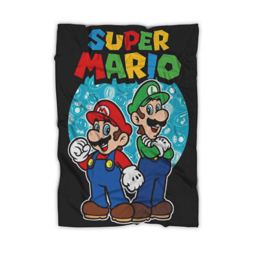 Nintendo Super Mario Luigi Mario Brothers Ready To Play Blanket