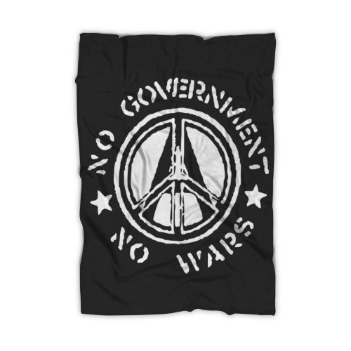 No Government No Wars Peace Anonymous Blanket