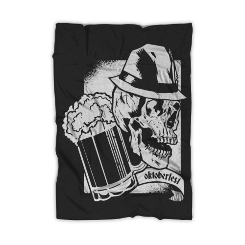 Oktoberfest Skull Rock Skull Fest Blanket