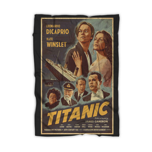 Retro Titanic Movie Poster Blanket
