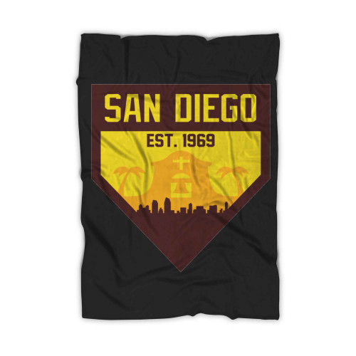 San Diego Home Plate Skyline Blanket San Diego Home Plate Skyline Blanket
