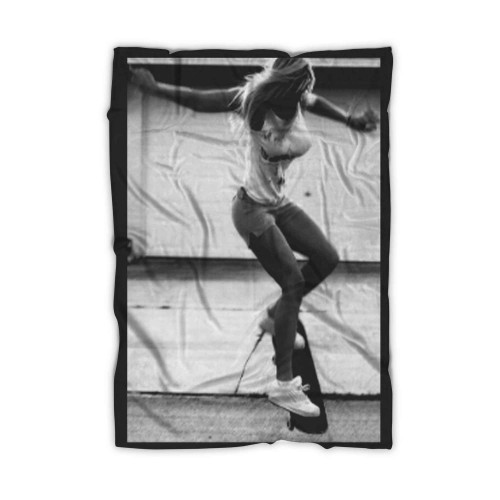 Skateboard Sexy Girl Funny Hipster Blanket