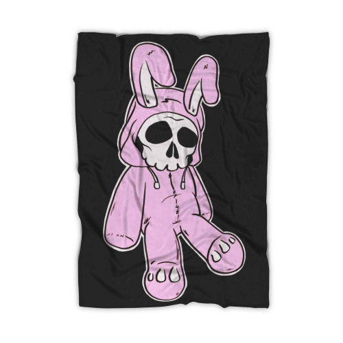 Skeleton Skull Pink Dead Hare Costume Rabbit Bunny Blanket