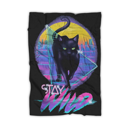 Stay Wild Cat Blanket