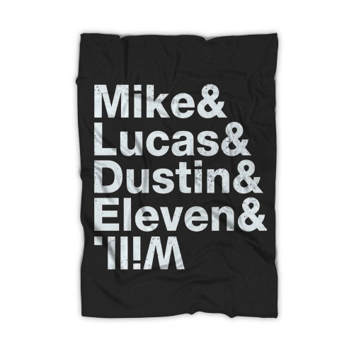 Stranger Things Cast Name Tv Mike Lucas Dustin Eleven Will Fan Blanket