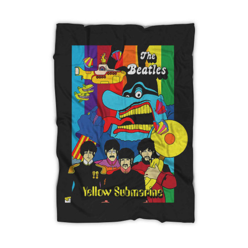 The Beatles Yellow Submarine Band Music Blanket