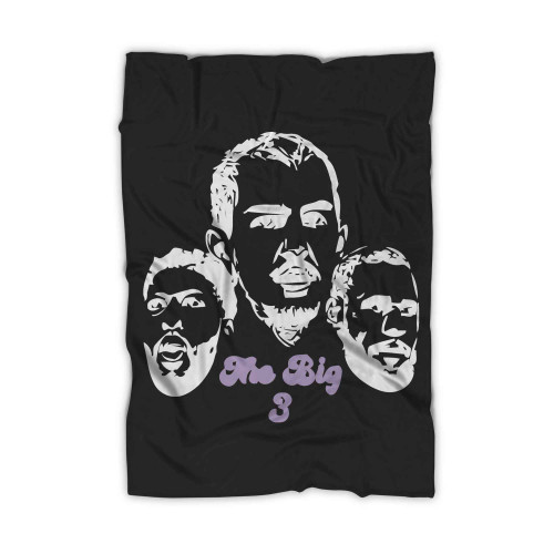 The Big Three Tee Los Angeles Lakers Big 3 Basketball Lebron James Anthony Davis Alex Caruso Magic Johnson Kobe Bryant Blanket