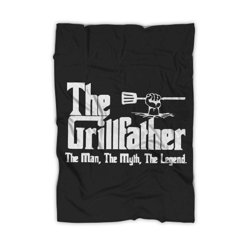 The Grillfather Mens The Man The Myth The Legend Fathers Day Godfather Style Blanket