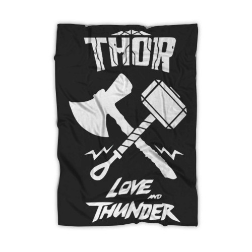 Thor Love And Thunder Thor Asgardian Warrior Thor Hammer Blanket