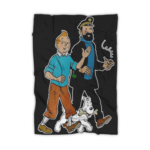 Tintin Captain Haddock Snowy Blanket