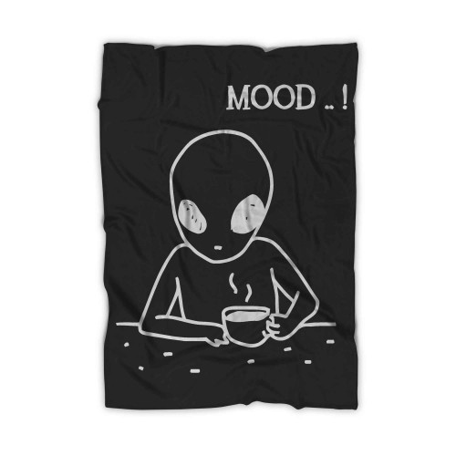 Tired Alien Coffee Mood Blanket