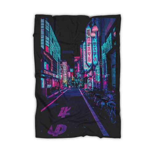 Tokyo A Neon Wonderland Blanket