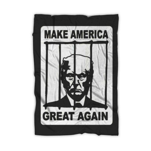 Trump Lock Him Up Make America Great Again 2020 Anti-Trump Presidential Blanket