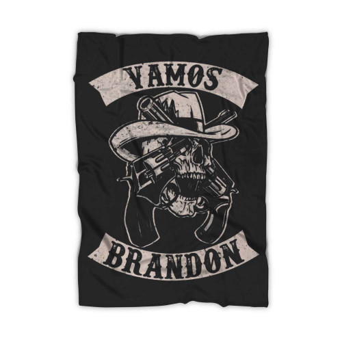 Vamos Brandon Spanish Funny Lets Go Brandon American Biker Blanket