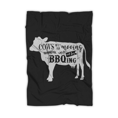 Vegetarian Cows Are For Mooing Not For Bbqing Vegan Blanket