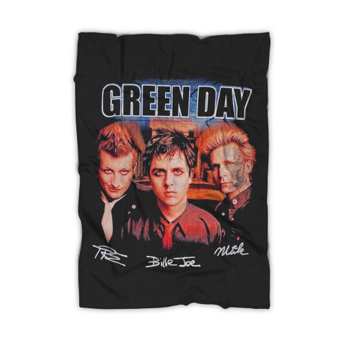 Vintage Greenday American Punk Rock Band Blanket