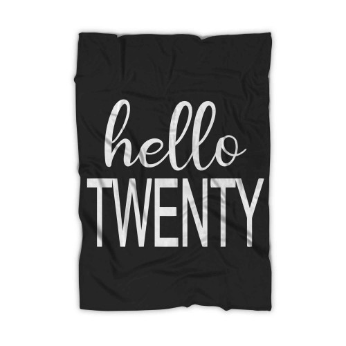 Vintage Retro 20 Birthday Hello Twenty Blanket