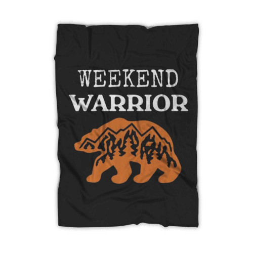 Weekend Warrior Bear In The Mountains Blanket