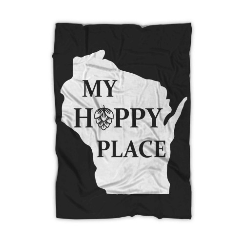 Wisconsin Craft Beer My Hoppy Place Blanket