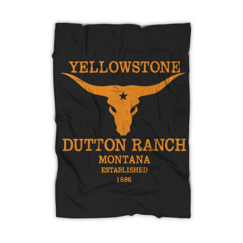 Yellowstone Skull Bull Dutton Ranch Blanket