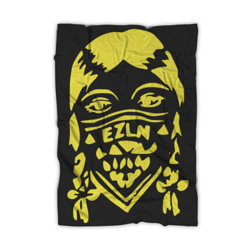 Zapatista Ezln Girl Braids Star Zapata Blanket