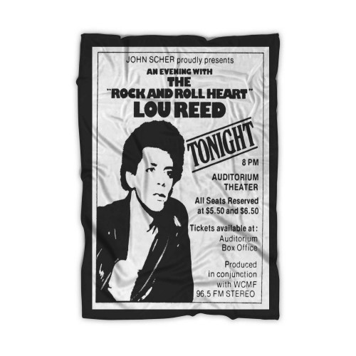 1976 Lou Reed At Auditorium Theatre Rochester New York United States Blanket