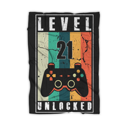 21St Birthday Level Unlocked Blanket